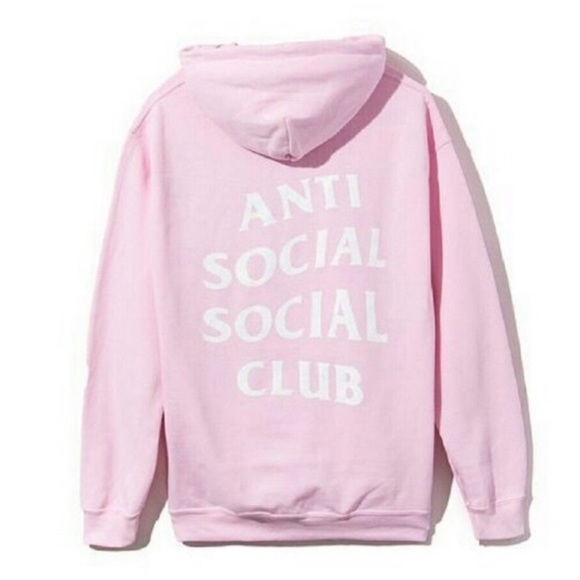 hoodie anti social social club pink